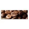 Sinus Art Leinwandbild Food-Fotografie – Geröstete braune Kaffeebohnen auf Leinwand