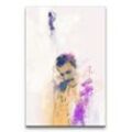 Sinus Art Leinwandbild Freddie Mercury Queen Porträt Abstrakt Kunst Musiklegende 60x90cm Leinwandbild