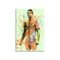 Sinus Art Leinwandbild Portugal Cristiano Ronaldo 90x60cm Aquarell Art Leinwandbild