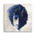 Sinus Art Leinwandbild Bob Dylan Aqua 90x60 cm Aquarell Kunstbild