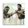 Sinus Art Leinwandbild Muhammad Ali 60x60cm Aquarell Art Leinwandbild