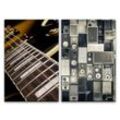 Sinus Art Leinwandbild 2 Bilder je 60x90cm Gitarre Musik alte Lautsprecher Musikboxen Vintage JBL 100l Bass