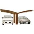 Ximax Doppelcarport Portoforte Typ 60 Y-bronze, BxT: 543x495 cm, 240 cm Einfahrtshöhe, Aluminium, braun