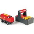 BRIO® Spielzeug-Eisenbahn BRIO® WORLD, IR Frachtlok, mit Licht und Soundfunktion, FSC® - schützt Wald - weltweit, rot