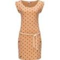 Ragwear Sommerkleid Tag Dots leichtes Baumwoll Kleid mit Pünktchen-Muster, beige|braun