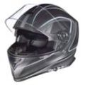 rueger-helmets Motorradhelm RT-824 Integralhelm Motorradhelm Kinderhelm Motorrad Integral Roller Helm GebissRT-824 LNP-GY XL