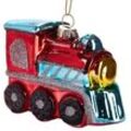 BRUBAKER Christbaumschmuck Mundgeblasene Weihnachtskugel Rote Lokomotive