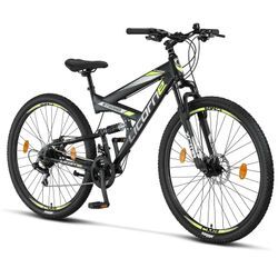 Licorne Bike Strong 2D Premium Mountainbike in 26, 27,5 und 29 Zoll - Fahrrad für Jungen, Mädchen, Damen und Herren - Scheibenbremse vorne und hinten - Shimano 21 Gang-Schaltung -