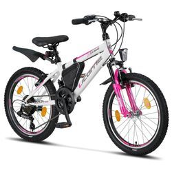 Licorne Bike Guide Premium Mountainbike in 20, 24 und 26 Zoll - Fahrrad für Mädchen, Jungen, Herren und Damen - Shimano 21 Gang-Schaltung, Kinderfahrrad, Kinder