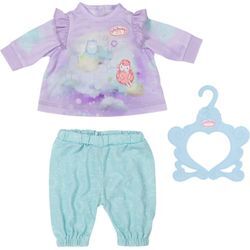 Baby Annabell Puppenkleidung Sweet Dreams Schlafanzug, 43 cm, mit Kleiderbügel, blau|bunt|lila