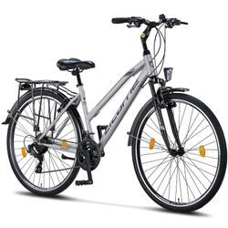 Licorne Bike L-V-ATB Premium Trekking Bike in 28 Zoll - Fahrrad für Herren, Jungen, Mädchen und Damen - Shimano 21 Gang-Schaltung - Citybike - Männerfahrrad