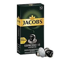 Jacobs Professional Espresso 12 Ristretto Kaffeekapseln, Röstkaffee, 10 x 52 g, Nespresso®-kompatibel, gemahlen
