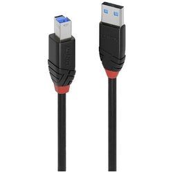 LINDY USB-Kabel USB 3.2 Gen1 (USB 3.0 / USB 3.1 Gen1) USB-A Stecker, USB-B Stecker 10.00 m Schwarz 43227
