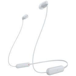 Sony WI-C100 In Ear Headset Bluetooth® Stereo Weiß Headset, Klang-Personalisierung, Lautstärkeregelung, Nackenband, Schweißresistent, Wasserabweisend