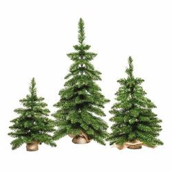 Mini Weihnachtsbaum timmy künstliche Tanne pvc grün Jutefuß realistischer Effekt platzsparend Deko - H60 cm