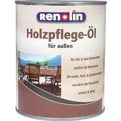 Wilckens - 3x Renolin Holzpflege Öl Bangkirai 1L Außen Schutz Möbel Wetter Politur Farben
