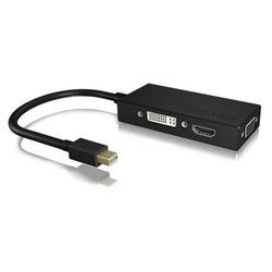ICY BOX Monitor Adapter [1x Mini-DisplayPort Stecker - 1x DVI, VGA-Buchse, HDMI-Buchse] IB-AC1032