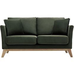 Sofa skandinavisch 2 Plätze Khaki Holzbeine oslo - Khaki