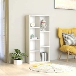 Maisonchic - Bücherregal Küchenregal Regal für Wohnzimmer Büro und Flur Weiß 50×25×106 cm Holzwerkstoff DE28785