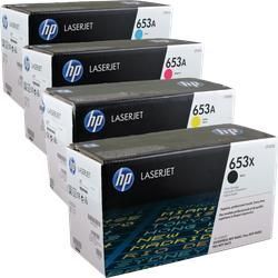 4 HP Toner CF320X-CF323A 653X 653A Multipack BK C M Y 4-farbig