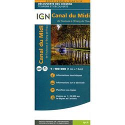 Le Canal du Midi, Karte (im Sinne von Landkarte)