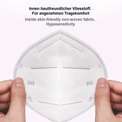 Atemschutzmaske KN95 - Gesichtsmaske - Mundschutz Maske:60 stk