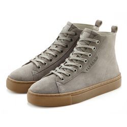 Elbsand Stiefelette Stiefel, Boots, Schnür Sneaker High-Top, weiches Leder, Casual-Look, grau