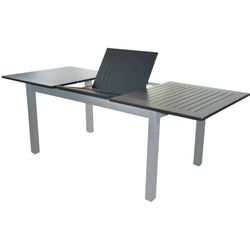 Ausziehbarer Alu Gartentisch Calgary silber 220 (280) x 100 x 75 cm (l x b x h) - Doppler