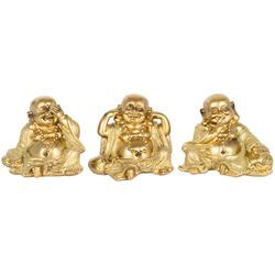 Buddha -Figurenfiguren Golden Small Buddhas 3U Buddhas 7x10x9cm 22595 - Dorado - Signes Grimalt