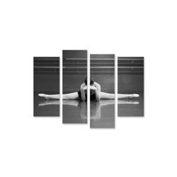 islandburner Leinwandbild Bild auf Leinwand Schwarz Weiß Foto Von Einer Ballerina Streckte Ihre