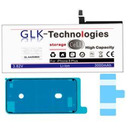 GLK-Technologies Verbesserter Ersatz Akku für iPhone 8 Plus 2X Klebebandsätze Smartphone-Akku 3000 mAh (3