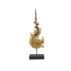 Oriental Galerie Dekofigur Dekofigur Skulptur Flamme Schwarz Gold (1 St)