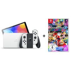 Nintendo Nintendo Switch Konsole OLED Weiß + Mario Kart 8 Deluxe Spiel (Bundle