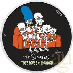1 Unze Silbermünze Tuvalu The Simpsons - Treehouse of Horror 2022 - coloriert