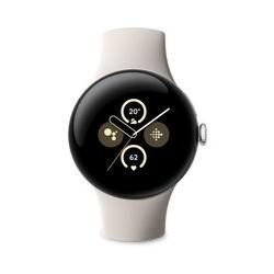 Google Pixel Watch 2 - WLAN Smartwatch - Silber mit Porcelain Armband