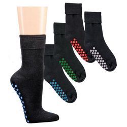 Wowerat ABS-Socken Stoppersocken Bauwolle Damen Herren Kinder Gr. 35-50 (2 Paar) ABS Dots