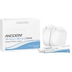 Anesderm 25 mg/g + 25 mg/g Creme + 2 Pflaster 5 g
