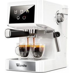 Daskoo Filterkaffeemaschine Espressomaschine Kaffeemaschine mit Milchschäumer 1.5L
