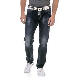 Cipo & Baxx Regular-fit-Jeans mit markanter Waschung, blau