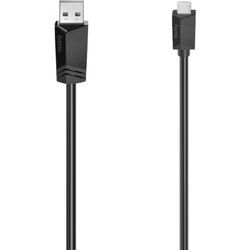 USB-Kabel usb 2.0 USB-Micro-B Stecker, usb-a Stecker 0.75 m Schwarz 00200607 - Hama