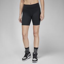 Jordan Sport Bike-Shorts mit hohem Bund für Damen (ca. 18 cm) - Schwarz