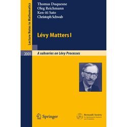 Lévy Matters I.Vol.1 - Thomas Duquesne, Oleg Reichmann, Ken-iti Sato, Christoph Schwab, Kartoniert (TB)