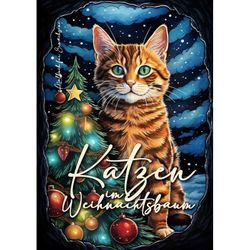 Katzen im Weihnachtsbaum Malbuch für Erwachsene - Monsoon Publishing, Musterstück Grafik, Kartoniert (TB)