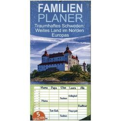 Familienplaner 2024 - Traumhaftes Schweden: Weites Land im Norden Europas mit 5 Spalten (Wandkalender, 21 x 45 cm) CALVENDO