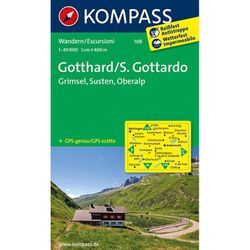 KOMPASS Wanderkarte 108 Gotthard/S. Gottardo - Grimsel - Susten - Oberalp 1:40.000, Karte (im Sinne von Landkarte)