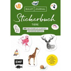 Bullet Journal Stickerbuch - Tiere: 600 Tiere aus aller Welt - von süß bis exotisch, Kartoniert (TB)