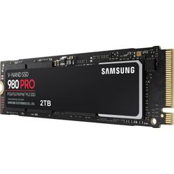 Samsung 980 PRO interne SSD (2 TB) 7000 MB/S Lesegeschwindigkeit, 5100 MB/S Schreibgeschwindigkeit, Playstation 5 kompatibel, PCIe® 4.0 NVMe™, M.2, schwarz