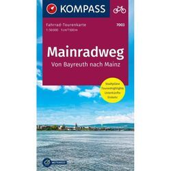 KOMPASS Fahrrad-Tourenkarte Mainradweg, Von Bayreuth nach Mainz 1:50.000, Karte (im Sinne von Landkarte)
