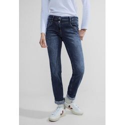 Cecil Slim-fit-Jeans Toronto im Boyfriend-Look, blau