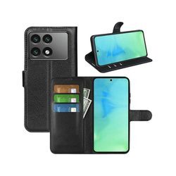 Wigento Smartphone-Hülle Für Xiaomi Redmi K70E / Poco X6 Pro Book Wallet Schutz Handy Tasche